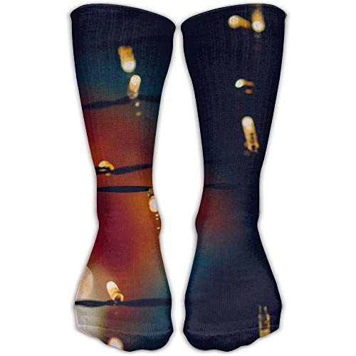 Preisvergleich Produktbild Damen Herren Klassiker Socken Glühbirne Lichter Schärfentiefe Bokeh Athletic Stockings Lange Socke Einheitsgröße 30 cm