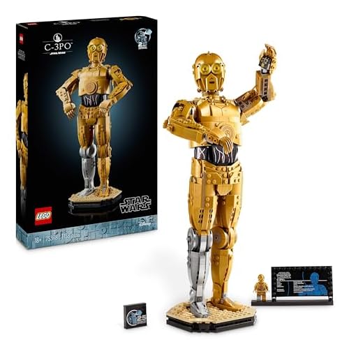 LEGO Star Wars C-3PO - Set Collector - Figurine de Droïde à Construire et à Collectionner - Maquette pour Adultes à Exposer - Idée Cadeau pour Fans et Collectionneurs de la Saga 75398