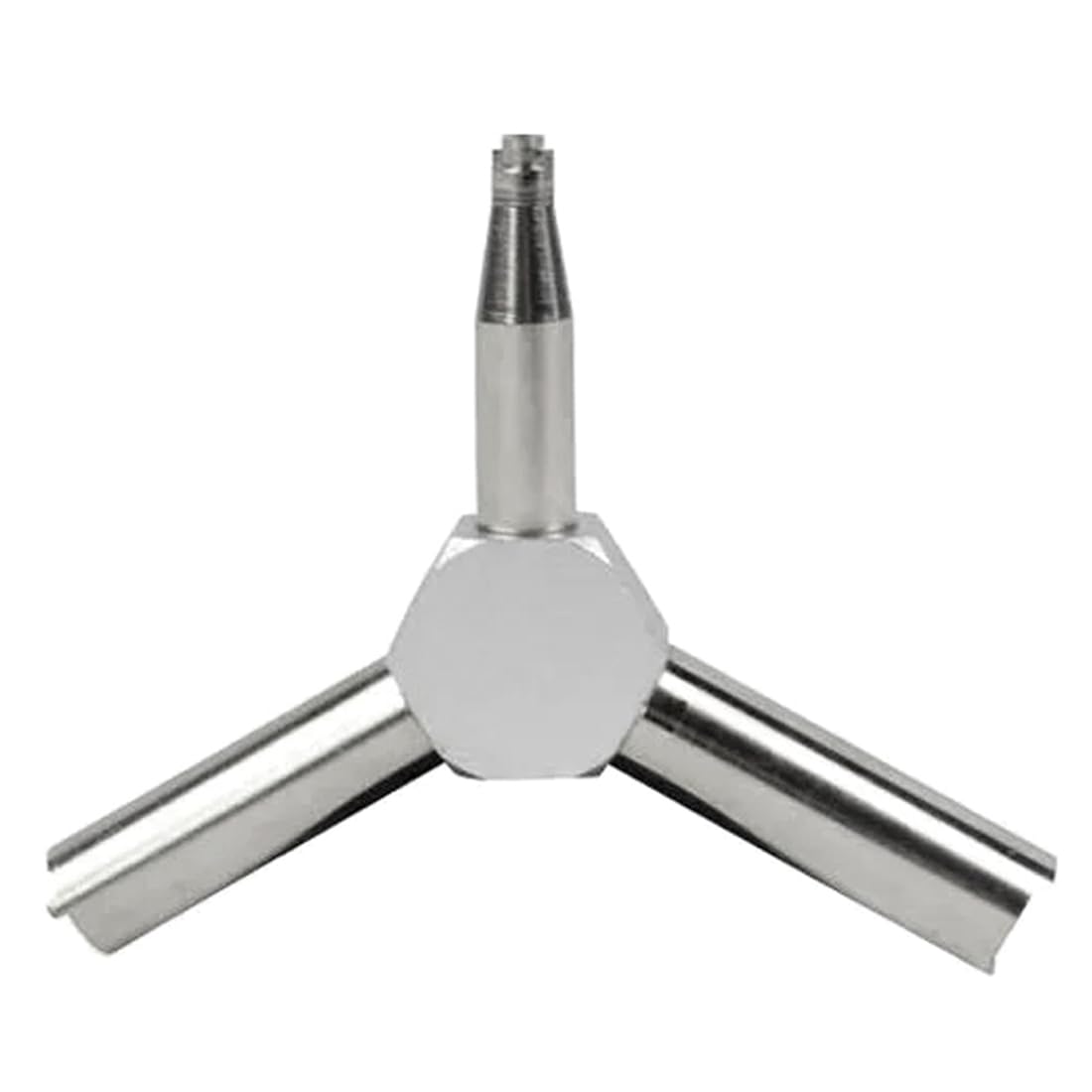 Jnchdghwa Silver Multi-Function Valve Key Tool Gas Valve Key Outdoor Steel Triangular Valve Wrench Removal Tool