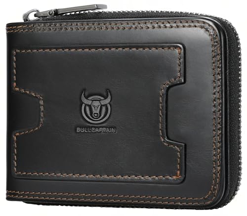 Portefeuille RFID homme cuir avec 14 emplacements cartes et grande poche zippée pour monnaie