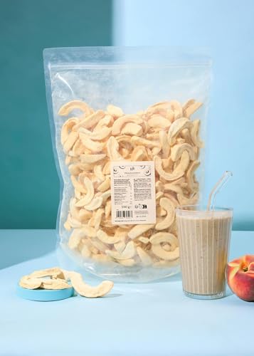 Pêches lyophilisées en tranches KoRo 3,5 kg : fruits délicatement séchés grand format pour professionnels