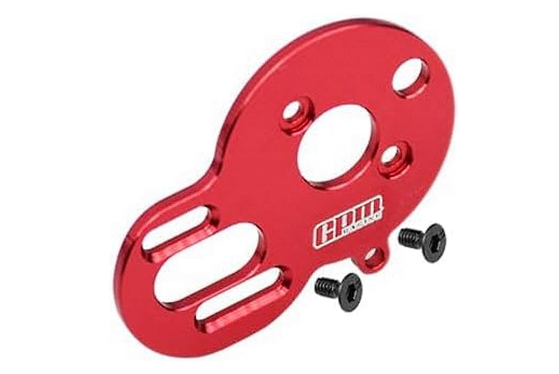 Aluminum 7075 Alloy Motor Plate for LOSI 1:24 Micro-B 2WD Buggy RTR-LOS00007 / 1:28 Micro-T 2S 2WD RTR Stadium Truck-LOS-1392 Upgrades - Red