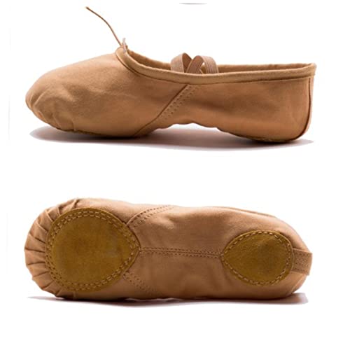 1 Pair Non Slip Dancing Shoes Girls Ballet Flats Ballet Pilates Shoes Ballet Dancer Shoes Ballet Slipper Ballet Dance Shoes Ballet Practice Shoes Yoga Shoes Aldult Soles Light Brown4