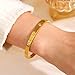 18K Gold-Plated Bracelets for Women Friendship and Love Bangle Cubic Zirconia Stainless Steel Bracelets Waterproof Non-Tarnish Hypoallergenic Layered Stackable Jewelry Birthday or Mothers Day Gifts for Women (Cross Diamond)