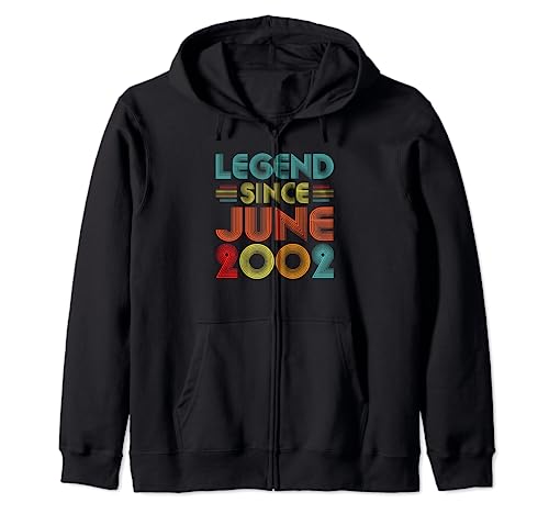 Legend Since June 2002 Birth Of Birthday Vintage Men Women Sudadera con Capucha