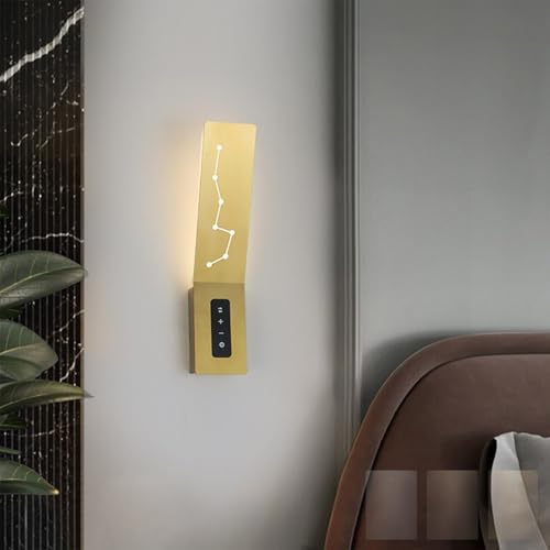 Lámpara de pared de aluminio moderna de 9W con interruptor para iluminar interiores