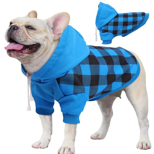 Plaid-Dog-Hoodie-Soft-Dog-Sweatshirt-Warm-Fleece-Dog-Hoodies-for-Small-Dogs-Puppy-Hoodie-Pet-Sweaters-with-Hat-for-Medium-Dogs-Cat-Hooded-Dog-Clothes-French-Bulldog-Costume-Outfits-Coat