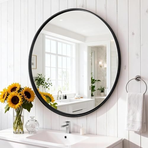NEWBULIG Bathroom Mirror, Wall Mirror with Aluminum Alloy Thin Fr...