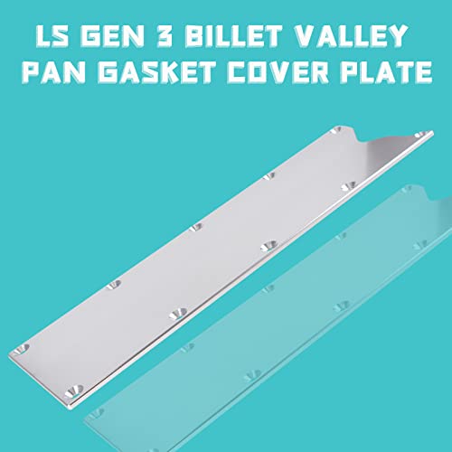 Yiuiy Ls Gen 3 Valley Pan Gasket Cover Plate Billet Aluminum Low Profile Compatible With Lsx Ls1 Lm7 Lr4 Lq4 Ls6 L59 Lq9 Lm4 L33 #TOP4