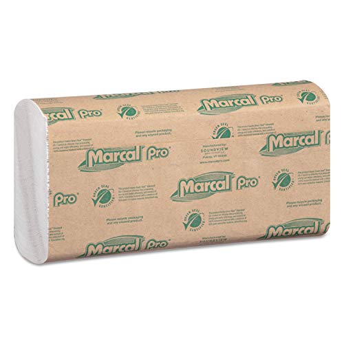 100% Recycled Folded Paper Towels, 10 1/2X12 3/4,C-Fold, White,150/Pk, 16 Pks/Ct #TOP9