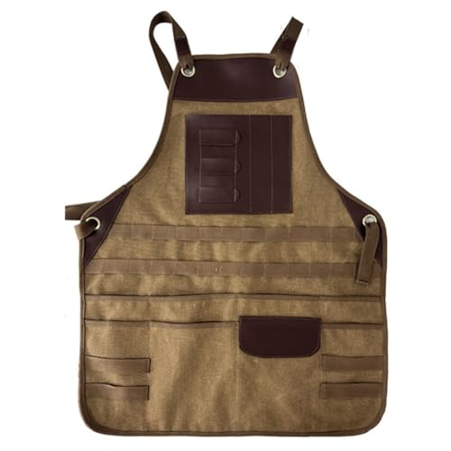Delantal de soldadura de alta resistencia para el trabajo con múltiples bolsillos, 1 delantal de soldadura de madera de metal diseñado para un uso duradero con una durabilidad adecuada y un