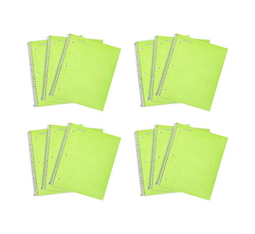 Mintra Office Durable Spiral Notebook, 1 Subject, Green, 12pk