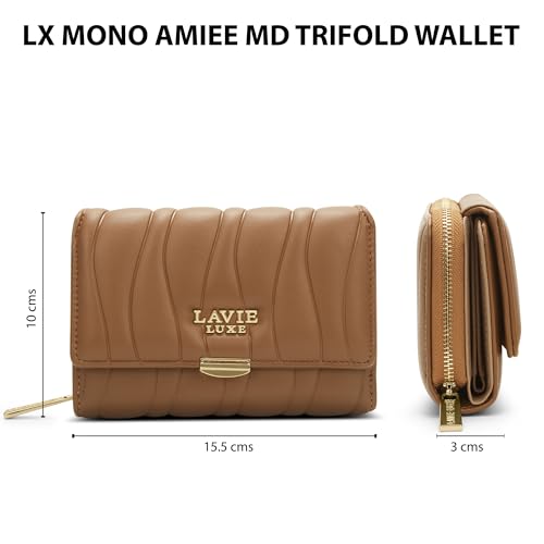 Image of Lavie Luxe Women's Lucie Emboss Medium Trifold Wallet | Gift for Women