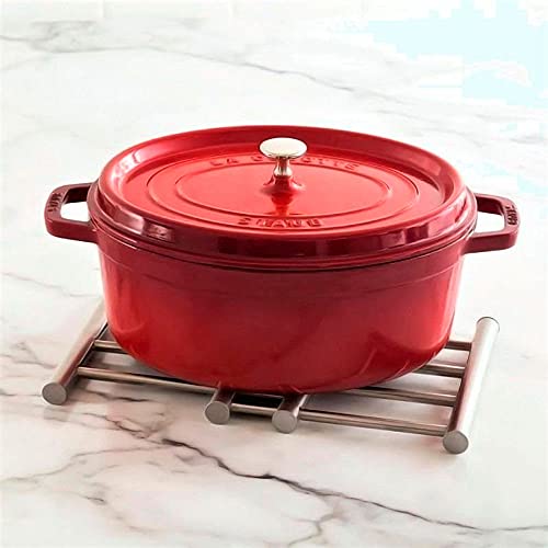 Descanso de Panelas Duplo Extensível Aço Inox 2 em 1 Casa Cozinha