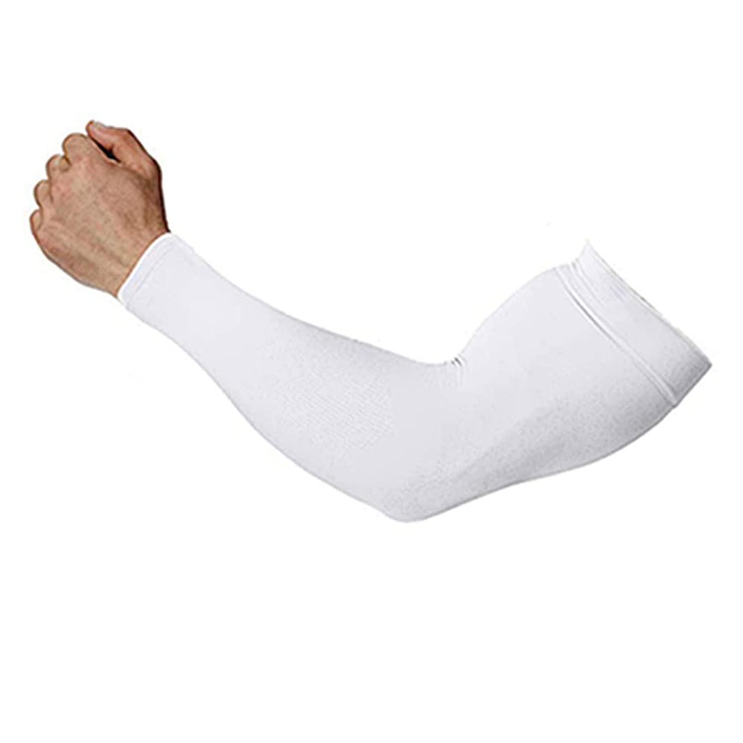 aqua-x 2 Pairs of Cooling Compression Arm Sleees with UV Protection for Bike/Hiking/Golf/Cycling/Fishing/Golf / - 4 Colors (White)-picture-55