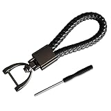 JINGMU 1 Pieza Llavero Cuerda Cuero para Opel Insignia Sports Tourer (B) 2020-, Llavero de Correa de Cuero PU, Llavero Trenzado para Coche, Llavero de Cuerda Tejida con Aleación de Zinc