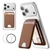 Symcele for MagSafe Wallet with Adjustable Stand, 5 Card Holder, Brown