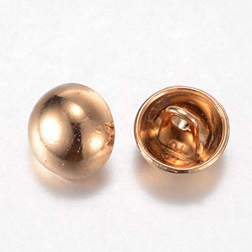 Ph Pandahall About 20 Pcs 15Mm Diameter Alloy Sewing Buttons Shank Blazer Half Round Sport Woolen Coats Buttons For Diy Craft (Light Gold) #TOP1