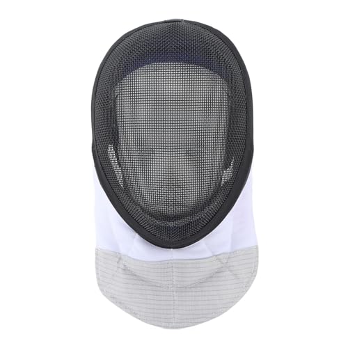 SIXRUN Fechtmaske, CE 350N Zertifiziert, Metallgewebe mit Gepolstertem Latz, Wasserdichtes Futter, Schwarz, Größen S-XL