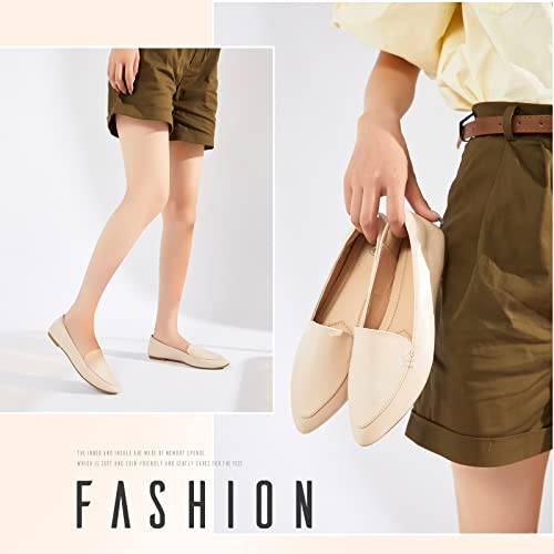 Image of FINIWOR Loafers for Women Flats Shoes Women Pointed Toe Dress Shoes Comfortable Memory Foam Penny Loafers Slip On Shoes