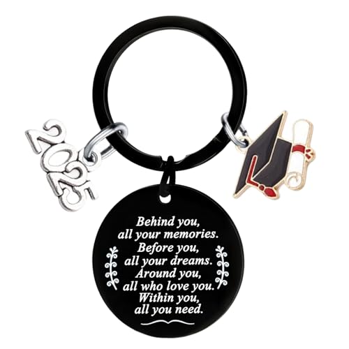 Tihnvk 2025 Graduation Keyring for Students Inspirational Keyring for Daughter Son from Mum Dad Class of 2025 Graduation Gifts High School College Graduate Gift