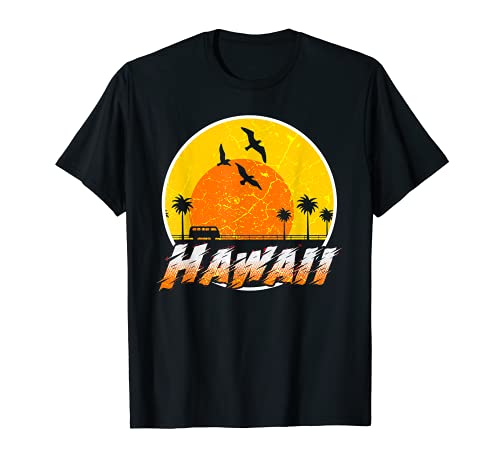 Hawaii Vintage Sunset Retro Hawai Hawaii Aloha Island Regalo Camiseta