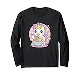Photo Gallery unicorno mangiare ramen kawaii cibo giapponese uomini donne bambini maglia a manica Photo Gallery unicorno mangiare ramen kawaii cibo giapponese uomini donne bambini maglia a manica