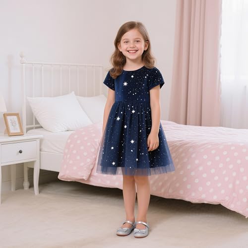 GINFIVE Toddler Girls Mary-Jane Little Girls Slip On Shoes Glitter Ballerina Flats Toddler2