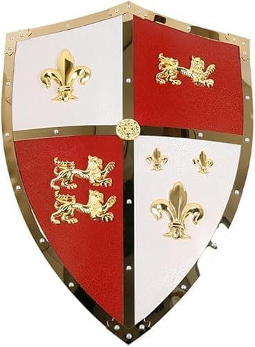 Medieval Royal Crusader Lion Shield With/Handle Armor Knight Templar 24 Inch Halloween Cosplay Role Play Handmade LARP SCA Perfect