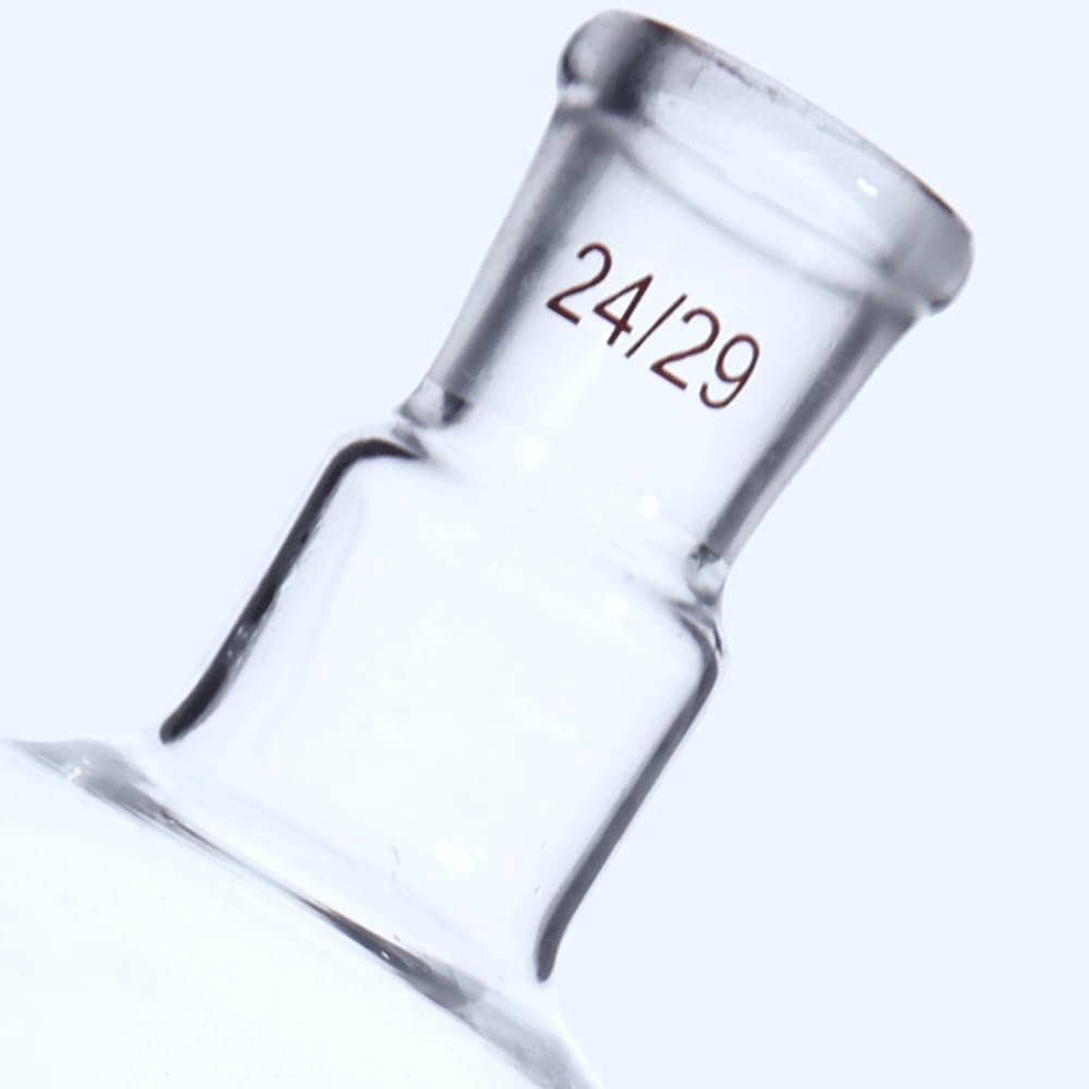 Frasco de vidrio para laboratorio, Matraz de vidrio de fondo redondo y cuello corto de 100, 150, 250, 500 y 1000 ml(1000ml 19 26)
