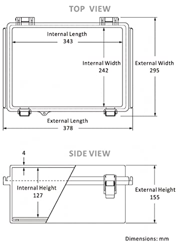 Gratury Junction Box, Ip67 Waterproof Plastic Enclosure For Electrical Project, Hinged Transparent Cover, Includes Mounting Plate And Wall Bracket 370×270×150Mm (14.6"×10.6"×5.9" Tc) #TOP2