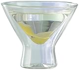Wine Enthusiast Steady-Temp Double Wall Martini Stemless Glasses, Set of 2