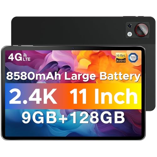 DOOGEE Tablet T30Se, 2.4K, 11', Android 14, 9 Gb De Ram + 128 Rom 1 Tb Expansão, Processador Octa Core, 8580 Mah, Câmera Dupla 13 Mp, 4 Alto-Falantes, Wi-Fi 5G 4G Lte, Bt5.0, Gps, Preto