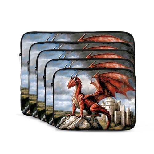 Red Dragon Laptop Sleeve Case 15 Inch Suitable For Notebook Computer Tablet Traveling Carrying Simple Case2
