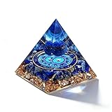 ycyingcheng Ogan Kristall Energie Turm Natürlicher Reiki Chakra Zerquetschter Stein, Kristall Orgon Pyramide des Mutes Heilung Kehl Chakra Stress Entspannung (Lapis Lazuli)