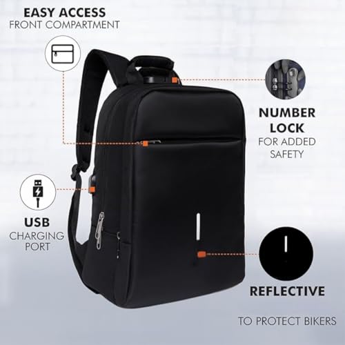 Image of Large 50L Laptop Backpack with Shoe Compartment, Rain Cover, Waterproof Travel Rucksack for Men & Women