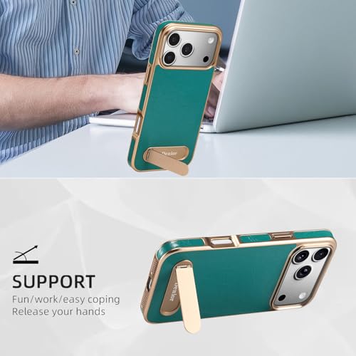Coque rigide iPhone 14 Pro Max cuir rouge antichoc avec support vidéo