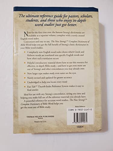 Image of The New Strong's Complete Dictionary of Bible Words