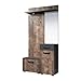 Produktbild trendteam smart living - Kompaktgarderobe Garderobenset - Garderobe - Smile - Aufbaumaß (BxHxT) 104 x 190 x 32 cm - Farbe Tabak Eiche mit Matera - 210346048