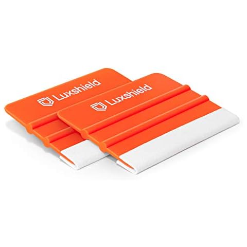 Luxshield Foil Squeegee Mini Squeegee 2 Pack with Imitation Leather Edge - Tool for Autofolierung Tinted Foil Window Foil Wrapping Cover