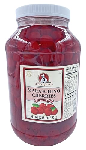 Chef's Quality: Maraschino Cherries No Stem 1 Gallon
