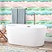 HAOKHOME Bathroom Wallpaper Peel and Stick Coastal Wave Beach Stripe Wall Paper Pink/Blue/Gold Removable Contact Paper 17.3in x 9.8ft