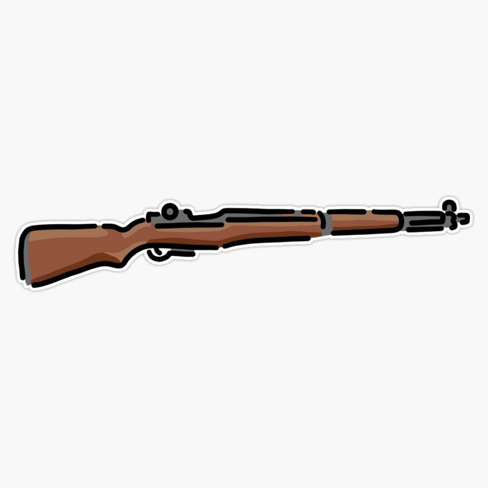 M1 Garand Decal Vinyl Bumper Sticker 5"