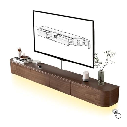 HYANXUE Schwimmende TV-Einheit mit LED