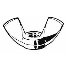 Wing Nut, #10-32, Steel, Zinc Plated, 0.47 in Ht, 0.91 in Max Wing Span, 100 PK