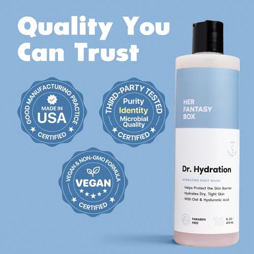 Image of Her Fantasy Box | Dr. Hydration Moisturizing Body Wash - Ultra-Hydrating Cleanser with Hyaluronic Acid & Aloe, Gentle Daily Wash for Soft, Smooth-Feeling Skin, Vegan & pH Balanced (16 oz)