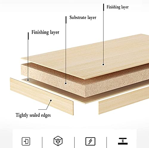 HJW Praktische opbergrek dubbellaags drijvende plank wandsteun, metalen hout opknoping opbergrek voor fotolijst boek plantenpot woonkamer slaapkamer badkamer keuken 1Huiyang-01020, wit - Image 4