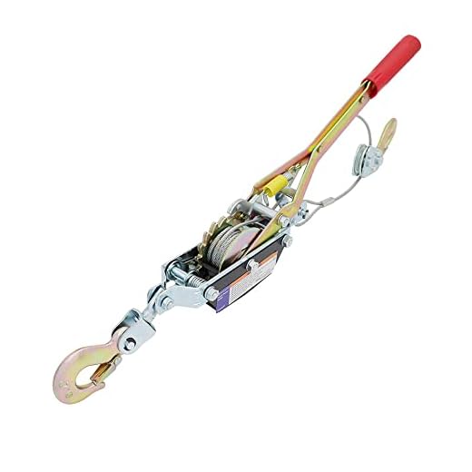 MichaelPro 1-Ton Power Hand Winch Puller, Winch Puller for Motor Hoisting, Shafts and Gears, Vehicle Recovery, Stretching Wire and Fences | MP009087