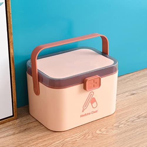 First Aid Clear Container Bin - Medicine Storage Box Double Layers,Family Safety Emergency Medicine