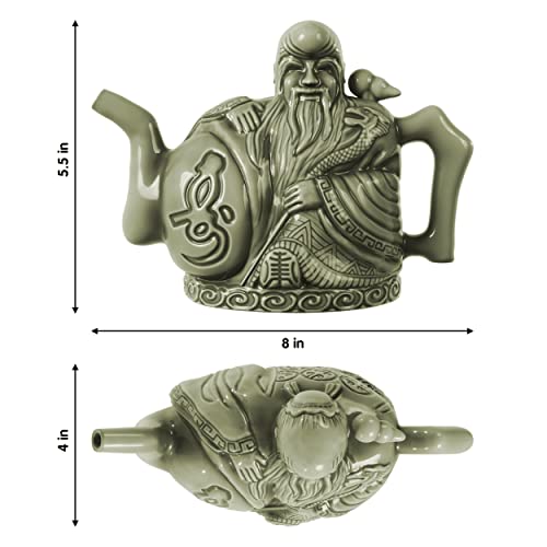 Assassins Teapot Handmade Chinese Ceramic Assassin Teapot Trick, Magic Trick Assassin's Teapot, Chinese Assassin Tea Pot Tea Kettle Conversation Starter Assassin Teapot Mini Funnel By Crown Display #TOP1